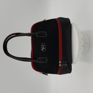 Tommy Hilfiger, two-compartment, black handbag/crossbody bag.